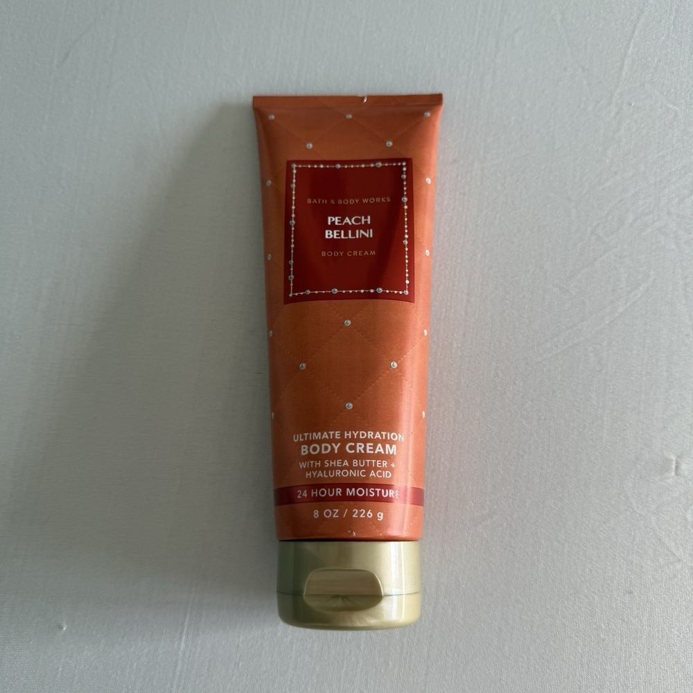 Bath & Body Works Peach Bellini Ultimate Hydration Body Cream 8 oz Retired